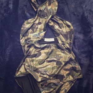 Never worn , snake skin camo bodysuit